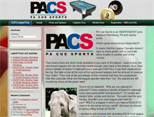 Tablet Screenshot of pacuesports.com